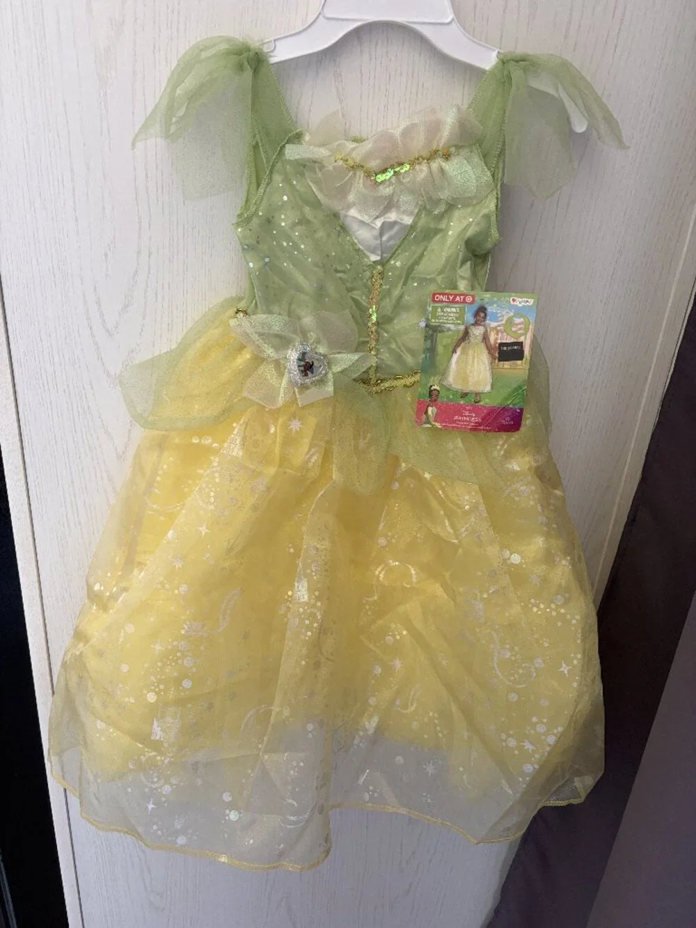 Princess Tiana Halloween Costume 7/8 Princess & The Frog Dress Disney Girls